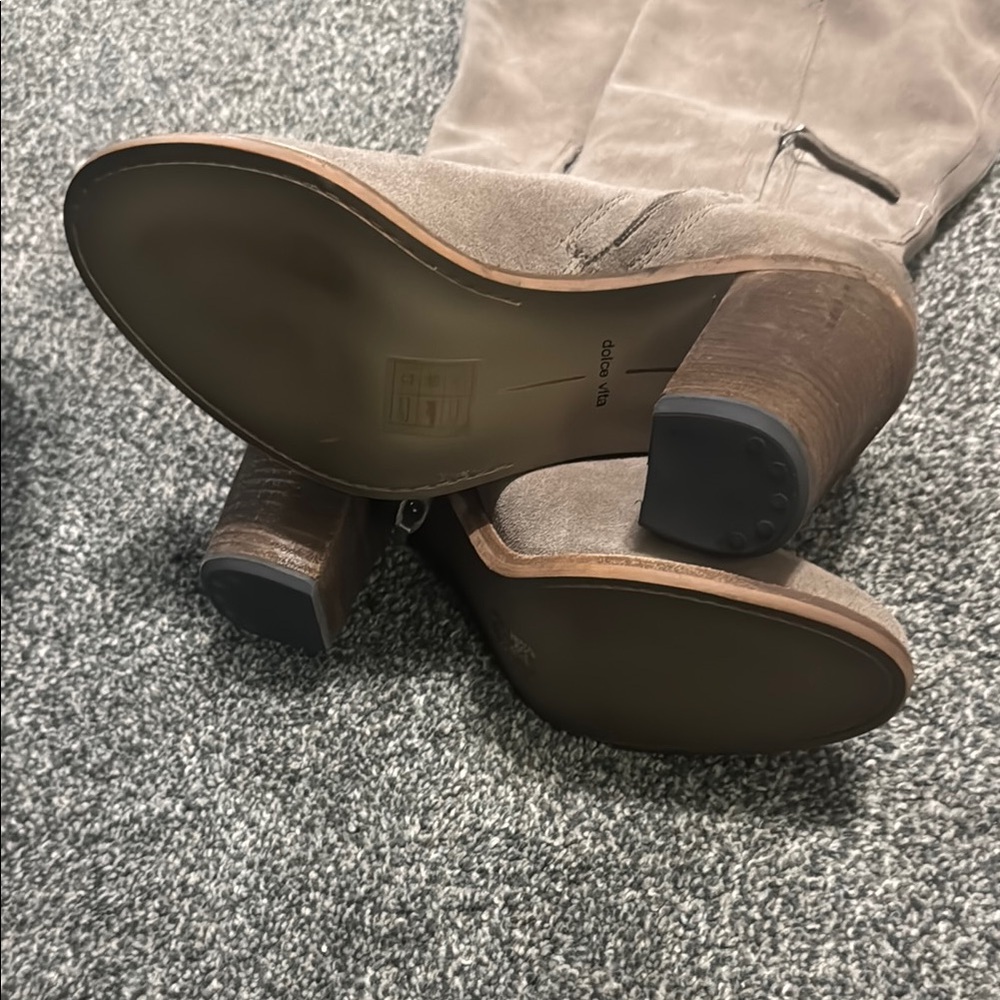 Dolce Vita Tan Genuine Suede OTK Boots 10 - Picture 3 of 3